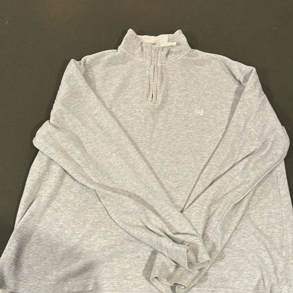 chaps grey quarter zip